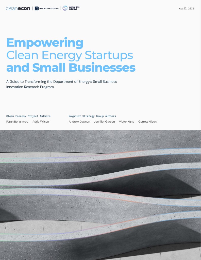 Empowering Clean Energy Startups and Small Businesses cover